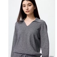 Women sweater uniqlo washable rib knitPOLO