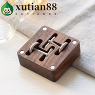 XUTIAN Walnut Cufflink Box, Magnetic Closure Flip‑top Cufflink Organizer, Gift for Him Personalized 