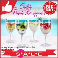Tupperware Allegra Sparkling Glass Wine 4pcs Tupperware Original