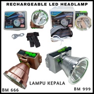 BM 666/999 Rechargeable Headlamp Outdoor Headlight 500w Heavy Duty Light Camping Lamp Working Lamp L