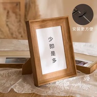 Wooden Photo Frame Stand Desk Top Wall Hanging 6x7x8x10x12 Inch Picture Frame Empty Frame Simple Mod