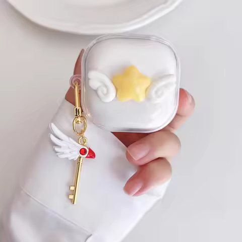 Cute Clear ﻿Wings Anti-drop Headphone Case For Samsung Galaxy Buds 2/Buds2 pro/Buds pro/Buds live/Bu