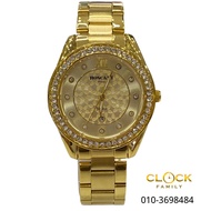 Roscani Gold Dial Gold Stainless Steel Band Fashion Ladies Watch BLS105N1