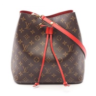 【二手】LOUIS VUITTONNeoNoe M44021 肩背包，罌粟紅，PVC塗層帆布，皮革，NeoNoe MM，女士，二手