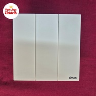 661031N Triple Switch 3 Gang 1 Way M7 Air Ultra Slim Switch White Simon
