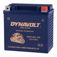 Harley Davidson Battery Dynavolt Gel Battery GHD14HL-BS Battery 12 Volt NANO-GEL Series