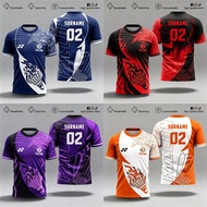 Falcon Badminton Jersey Quick Dry Breathable High Quality Fabric Full Sublimation Training Uniform C