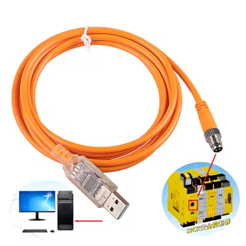 SICK Safety Controller Sensor Actuator Industrial FTDI FT232R USB to M8 4pin Aviation RS232 Serial C