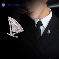 Men Collar Button Brooch Coat Shirt Blazer Corsage Accessories