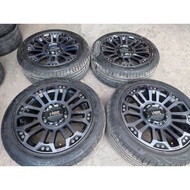 Used Rims hsr Myth offroad R18 pcd 5x114 plus Tires 235 50 Ring 18 rush Terios Lexus harrier crv cap