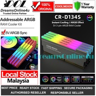 Coolmoon CM-RA1 ARGB Memory RAM Cooler DDR Heatsink DIY PC Game MOD DDR3 DDR4 ASUS Aura Sync GIGABYT