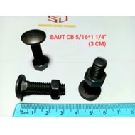 350 sets of CB Bolts Size 5/ 16x11/4" Key 12 Fence Bolt/s Umbrella/s Truck Bed/s Car Bumper/s