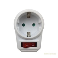 IVY European Conversion Plug 1 to 1 Way Power Adapter Adaptor with Switch 16A AC 250V EU Travel Sock