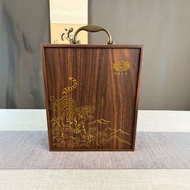 Packed Wooden Box Box Color Walnut Two 0.5kg Wine Factory Direct Sales HCQU