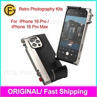 fotorgear Retro Photography Kits For iPhone 16Pro For iPhone 16 Pro Max Retro Phone case with Leathe