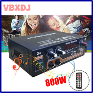 VBXDJ 110V-220V อเนกประสงค์บลูทูธสมาร์ทไฮไฟดิจิทัล Verstärker FM USB เครื่องเล่นวิทยุอัตโนมัติ DVD MP3ซับวูฟเฟอร์ Nachhall Amp DKLYT