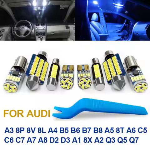 Car Interior Light LED Canbus For Audi A4 A2 A1 A3 A5 A7 A8 A6 8P 8V 8L 8T C5 C6 C7 D2 D3 8X Q3 Q5 Q