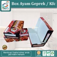 (Contents 100) M Paper Lunch Box Fried Chicken Dkriuk Geprek Chicken Ivori Premium Laminated