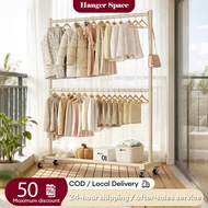 Double Pole Clothes Hanging Rack Cloth Hanger Cloth Rack Penyidai Baju Rak Baju Strong Steel Laundry