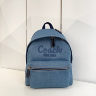 Ready Stock C.oachh CAT43 2025 New Men's Backpack, denim backpack, Women's casual schoolbag Sling Ba