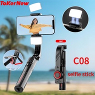 ToKerNew Handheld Gimbal Smartphone Bluetooth Handheld Stabilizer with Tripod Selfie Stick Folding G