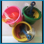 ➪ ▐ Laruan Beach Bucket (na may mga tool sa beach) Toys Yellow / Blue / Green