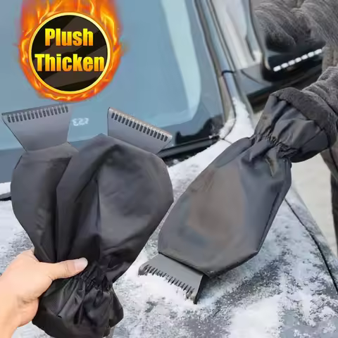 Snow Shovel with Gloves Winter Ice Scraper Brush and Glove Set Car Snow Removal Kit with Warm Gloves