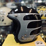 GALLOP Safety Helmet MOONEYES Double D Buckle Retro Hat Moon Eyes JET Black