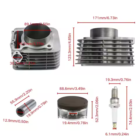 89mm Cylinder Kit Fit TRX400 ATV Complete Cylinder Piston Gasket Set Engine Replacement Repair Spare