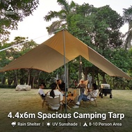 READY STOCK🔥 EcoSport BIG 4.5x6M Flysheet 210D PU3000 Silver Coating Tenda Waterproof Camping Khemah