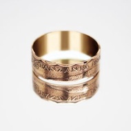 坦桑尼亞硬幣戒指 5 senti 1966-1984 男士硬幣戒指 女士硬幣戒指