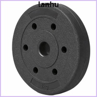 LANHU Barbell Weight Plate, Solid black weight plate Coated Surface Cast Iron Weight Plate, Sturdy W