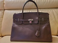 Marco Polo Italian brown leather bag手挽袋