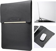 Aropana Laptop Sleeve 3 in 1 | Leather Case | Adjustable Stand, Mouse Pad | Waterproof Cooling Cover