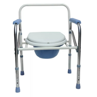 เก้าอี้นั่งถ่าย แสตนเลส สุขภัณฑ์เคลื่อนที่ สุขาคนป่วย ส้วมผู้ป่วย ส้วมคนแก่ ส้วมเคลือนที่ แบบปรับสูงต่ำได้พับเก็บได้ ทำจชักโครกพกพา
