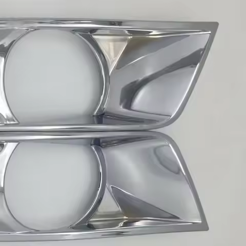 #675K Car Accessories Fog Light Cover for Ford Ranger T7 2016 2017 2018 Wildtrak (silver)