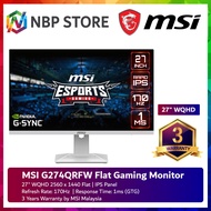 MSI G274QRFW 27" WQHD 170Hz Flat Gaming Monitor ( DP, HDMI,  3Yrs Warranty )