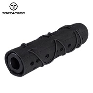 TOPTACPRO Tactical Suppressor 7 Cut Muffler Heat Shield Sleeve Silencer Cover Military Army Paintba