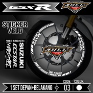 SUZUKI GSX R Rim Cutting Sticker - Motorcycle Rim Cutting Sticker List Accessories GSX R 150 Rim Tri
