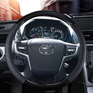 Carbon Fiber Leather Car Steering Wheel Cover For Toyota Land Cruiser Prado 90 100 120 150 200 300 F