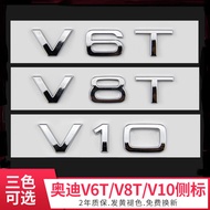Suitable for Audi Side Logo V6T Fender Modified Car Logo A4LA6A7 Black Logo V8TV10 Body Decoration S