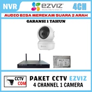 CCTV PACKAGE EZVIZ 4 CHANNEL 1 CAMERA 2MP 3MP 4MP 5MP TWO WAY TALK AUDIO IP CAMERA WIRELESS CAMERA