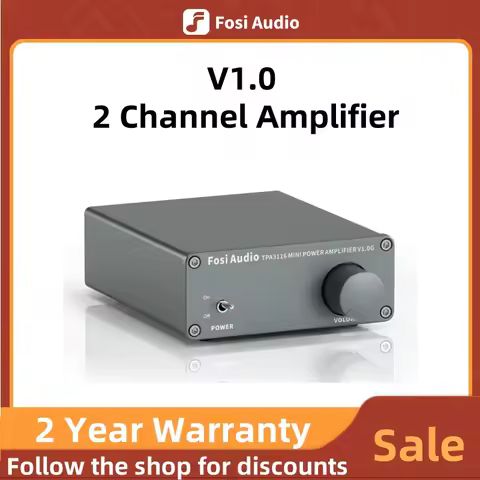 Fosi Audio V1.0 2 Channel Stereo Audio Power Amplifier Class D Mini Hi-Fi Professional Digital Amp f