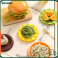 SERENDI Mini Dinner Plate, 5/7 Layers Multi-functional Stackable Hamburger Plate Set, Creative Plast