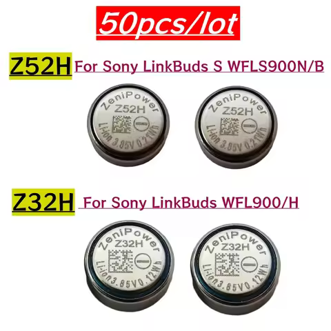 50Pcs Original Z52H New Battery For Sony LinkBuds S WFLS900N/B, Z32H For Sony LinkBuds WFL900/H Earp