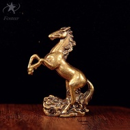 Fenteer Miniature Horse Figurine Bronze Copper Horse Statue Micro Landscape Figurine