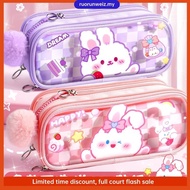 BD0004 School Pencil Cases Korean Style For Girls Transparent Large Capacity 3 Layers Pretty Stationery Bag Cute Pencilcase Pen Box Tpu Case For Girls