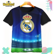 Real Madrid v9 Kids T-Shirt Real Madrid 3D Printing Football Club Kids Shirt for Ages 1-12 Years - W
