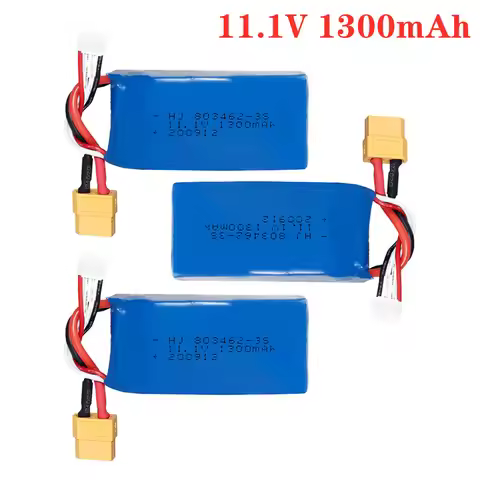 3s lipo battery 11.1V 1300mAh Battery For Wltoys X450 FPV RC Drone Spare Part 11.1v Rechargeable Bat