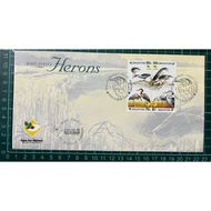 477 FDC 1994 Herons 4v CV$15.00. HongKong Bank Care for nature. Singapore First Day Cover